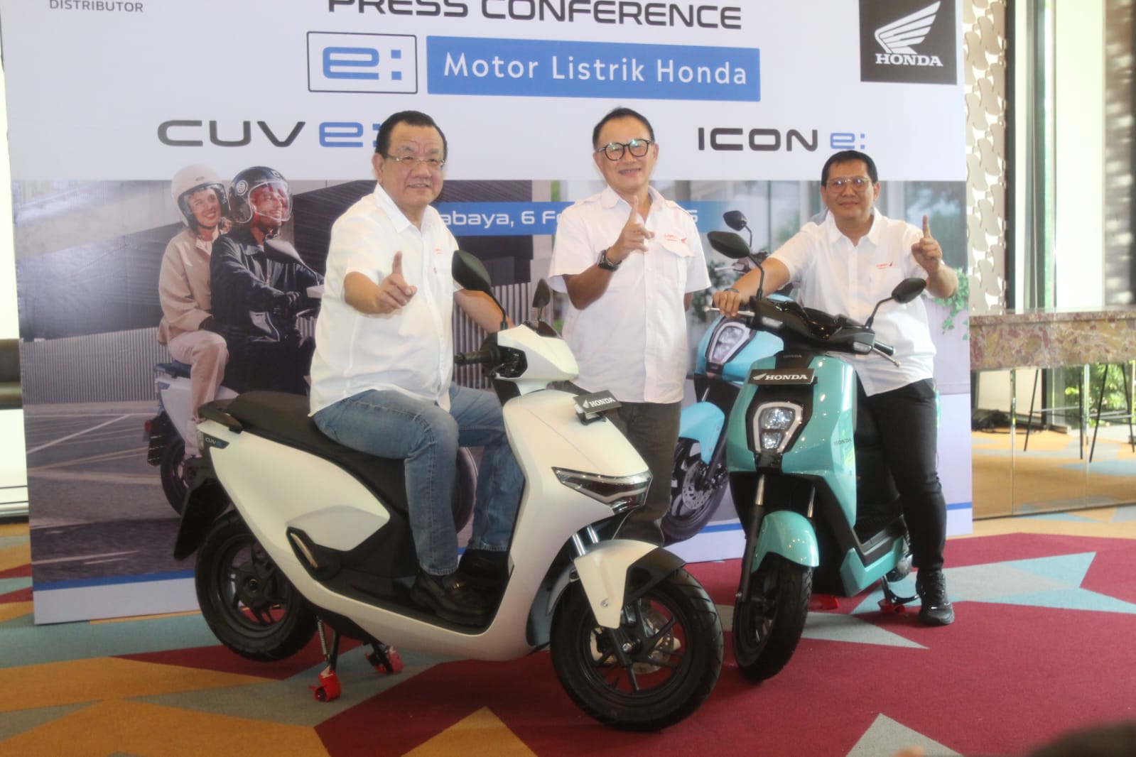 INOVATIF: PT. Mitra Pinasthika Mulia (MPM Honda Jatim) distributor sepeda motor Honda wilayah Jatim & NTT menghadirkan dua sepeda motor listrik terbaru, Honda ICON e: dan Honda CUV e: