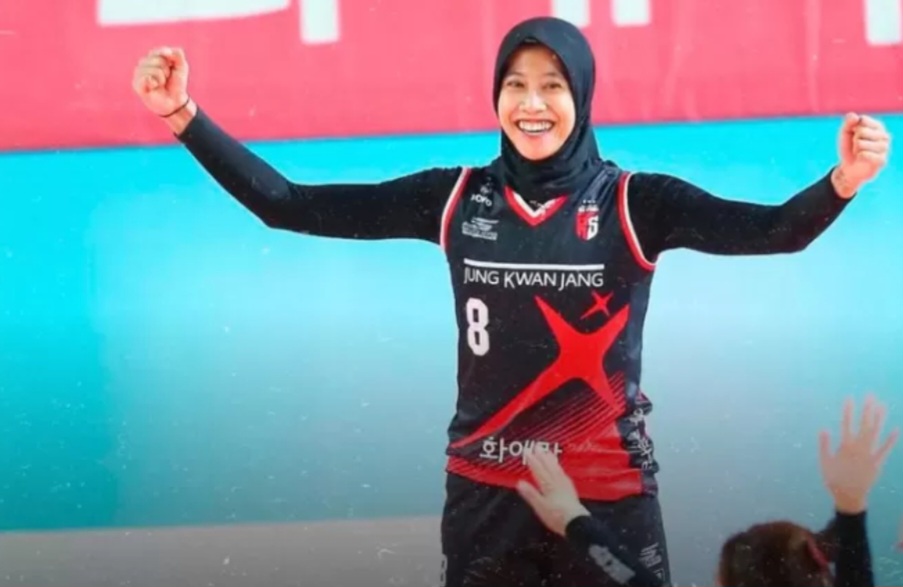 Megawati Hangestri Pertiwi masih bertahan di peringkat ketiga daftar top skorer Liga Voli Korea.