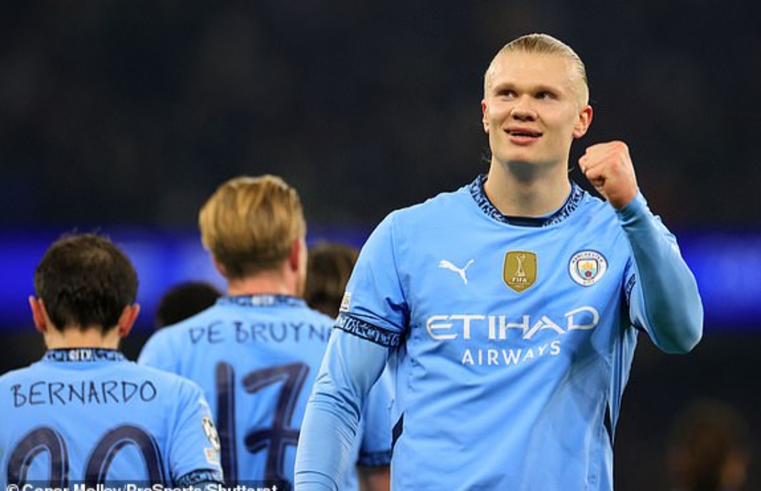 Erling Haaland membawa Manchester City unggul lebihndulu pada menit ke-19.