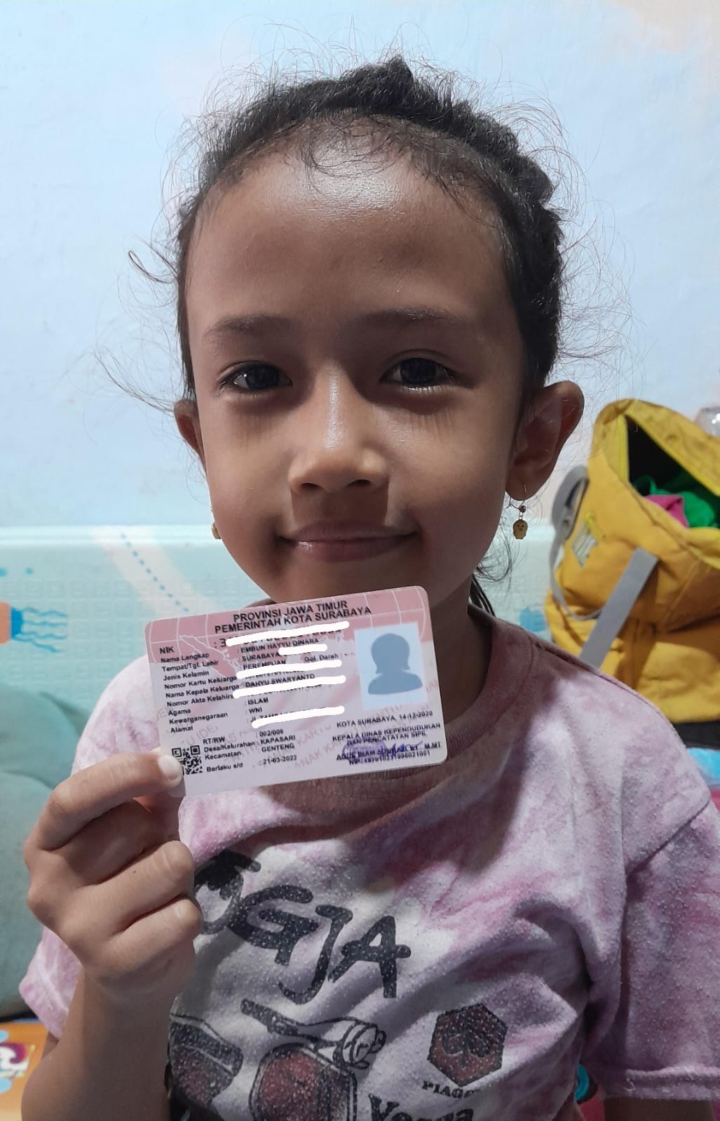 Ilustrasi Kartu Identitas Anak atau KIA.
