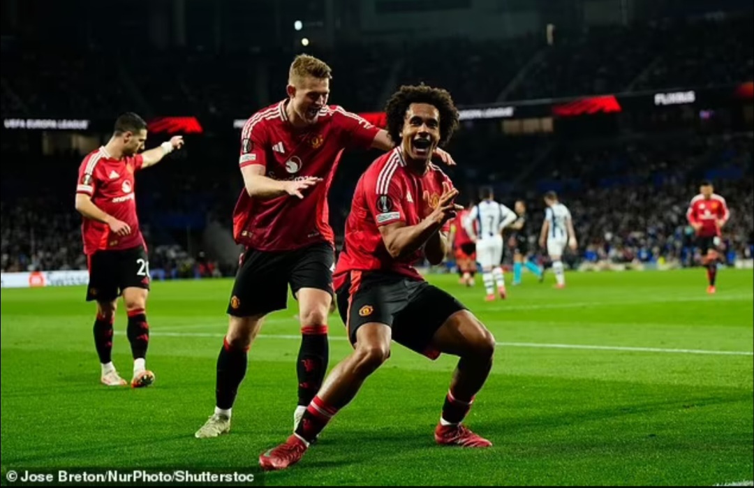 Joshua Zirkzee cetak gol tapi belum mampu bawa Manchester United menang.