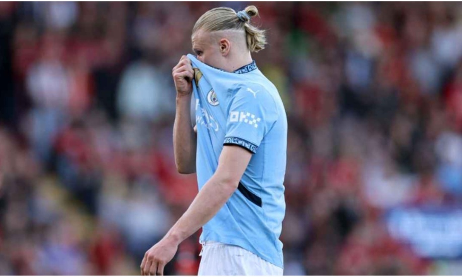 Erling Haaland mengalami cedera pergelangan kaki kirinya saat Manchester City menang di Piala FA di Bournemouth.&nbsp; Catherine Ivill - AMA/Getty Images