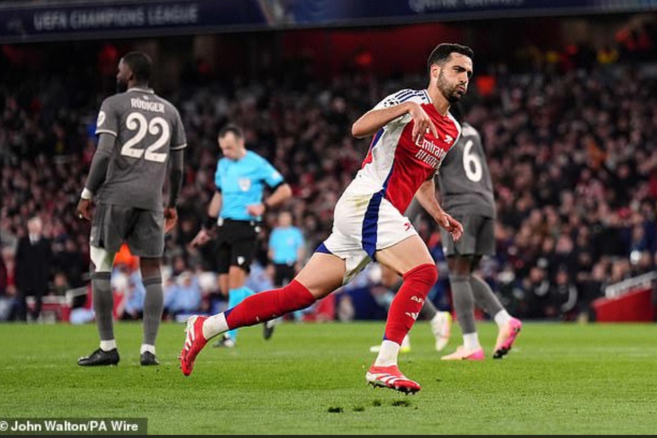 Mikel Merino membuat Arsenal semakin unggul dalam pertandingan setelah mencetak gol dengan penuh gaya.