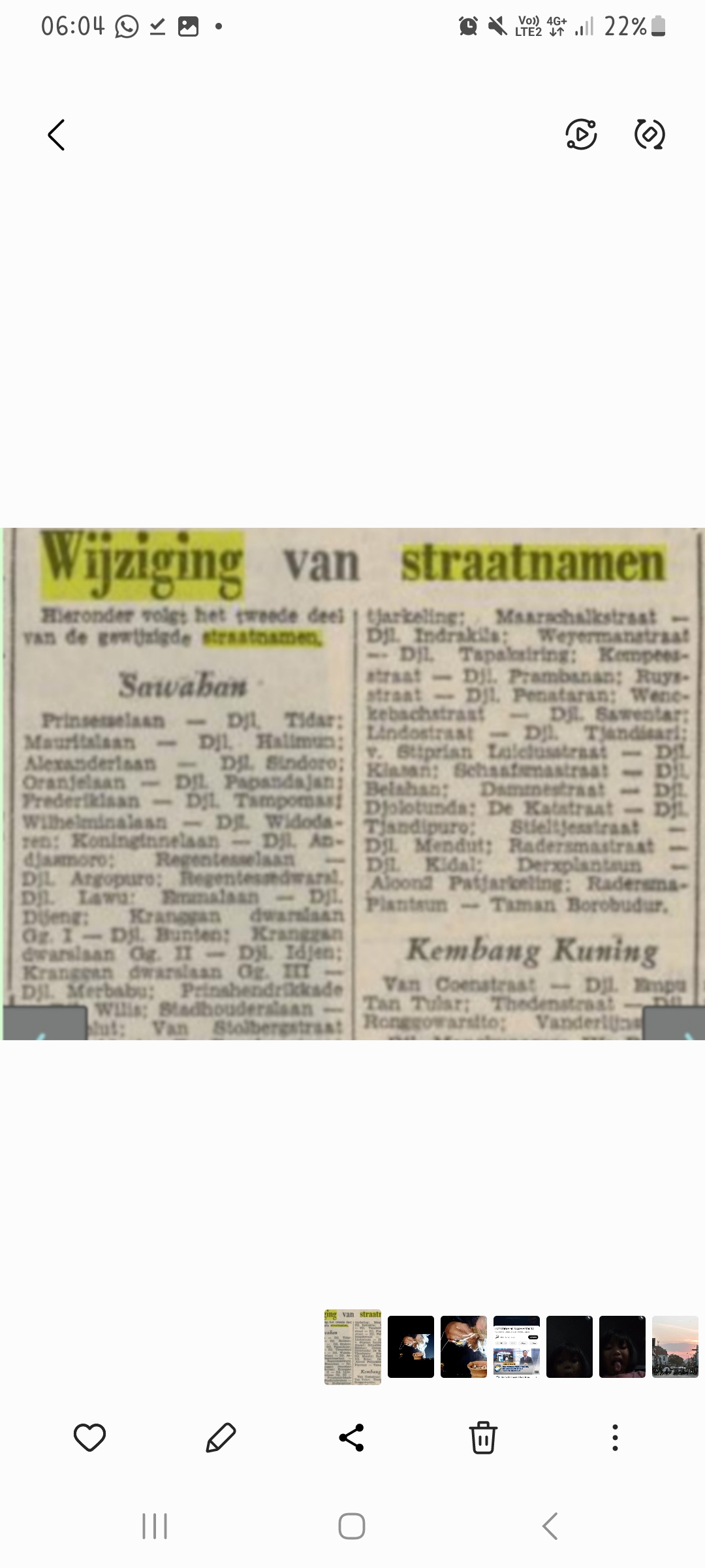 Perubahan nama-nama jalan di Surabaya tahun 1950 yang diberitakan oleh surat kabar dulu, mulai dari nama-nama jalan yang lama sampai yang baru ditetapkan di era Wali Kota Surabaya Doel Arnowo.