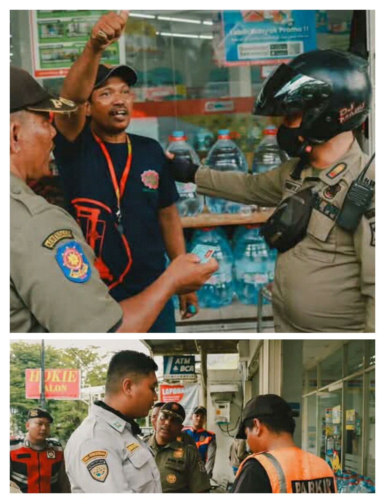 Operasi penertiban jukir liar di kawasan Sukomanunggal Surabaya. (*)