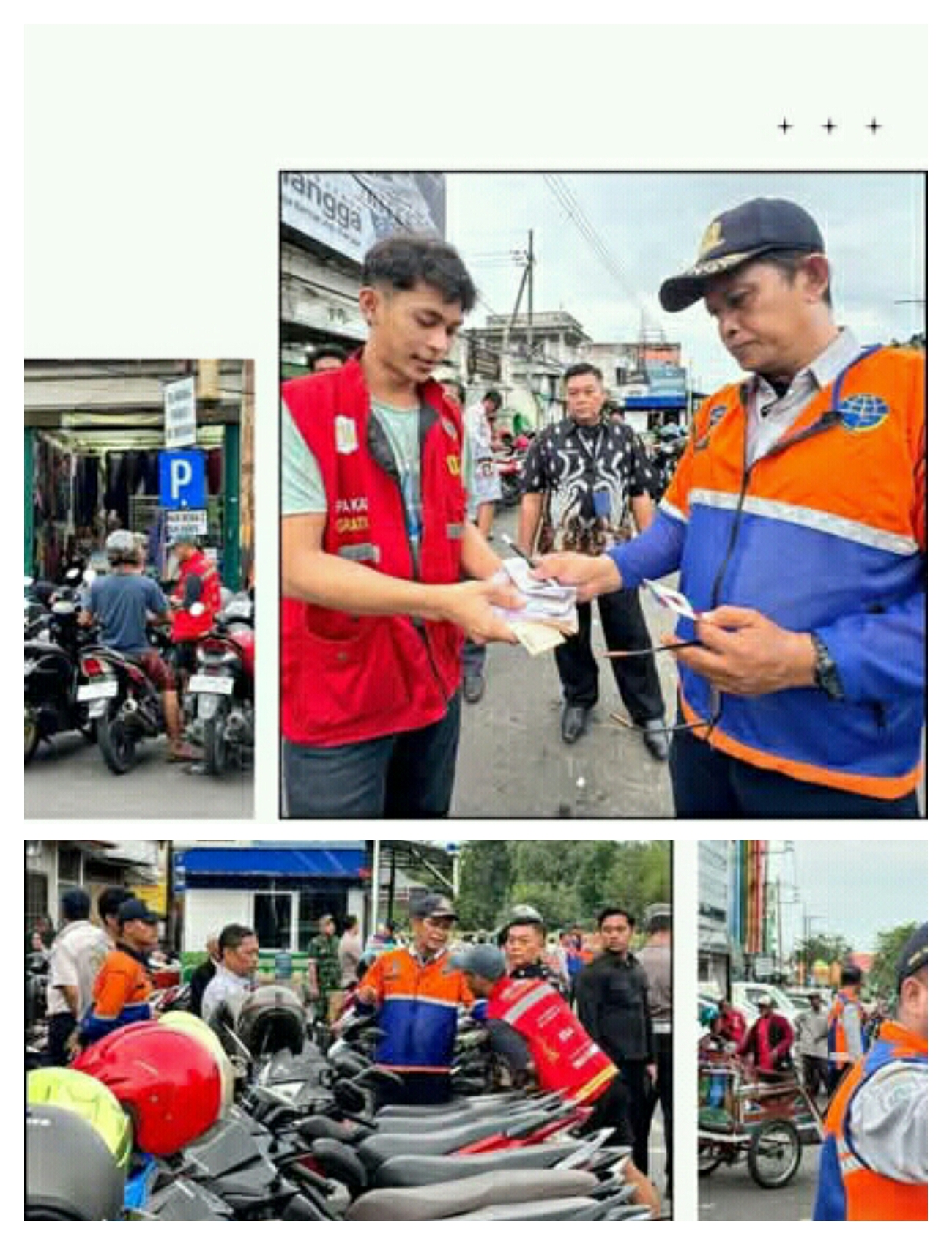Sosialisasi parkir liar di kawasan wisata religi ampel. (IST)