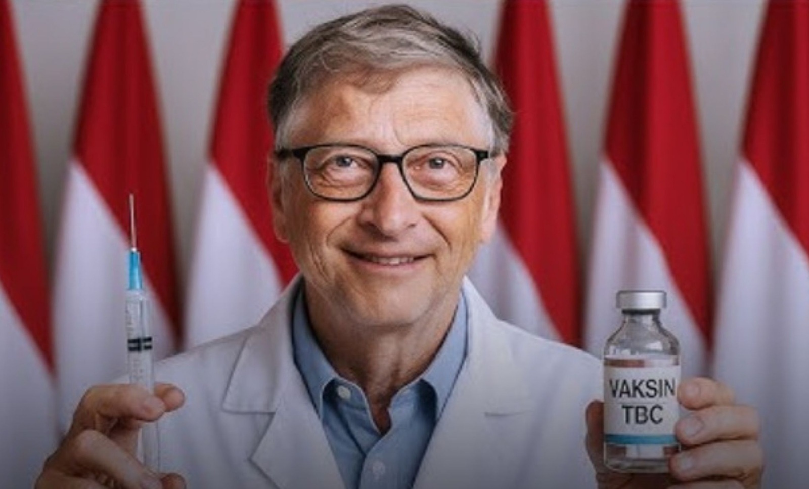 Ilustrasi vaksin TBC Bill Gates.