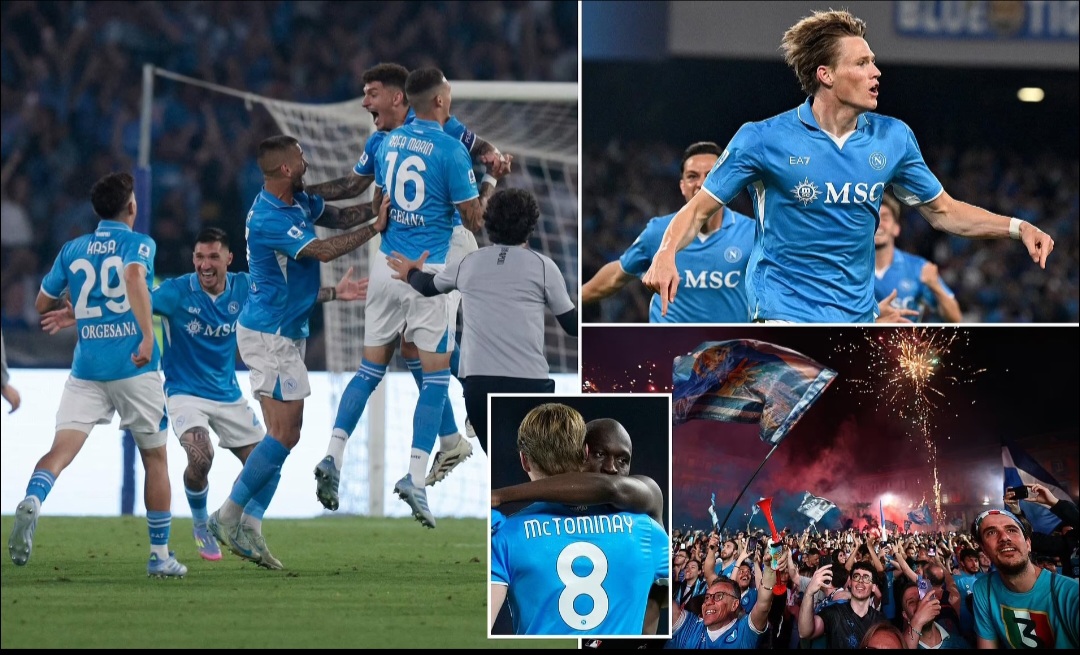 Napoli raih Scudetto keempat setelah menuntaskan laga terakhir dengan kemenangan 2-0 atas Cagliari.