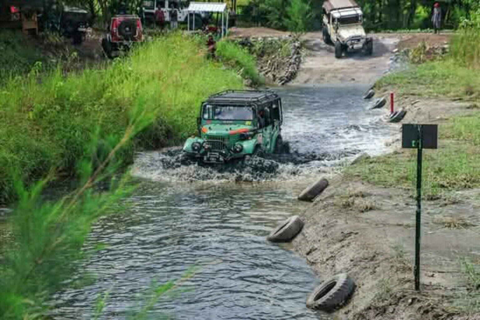 Uji coba arena offroad di Tahura Pakal Surabaya. (IST)