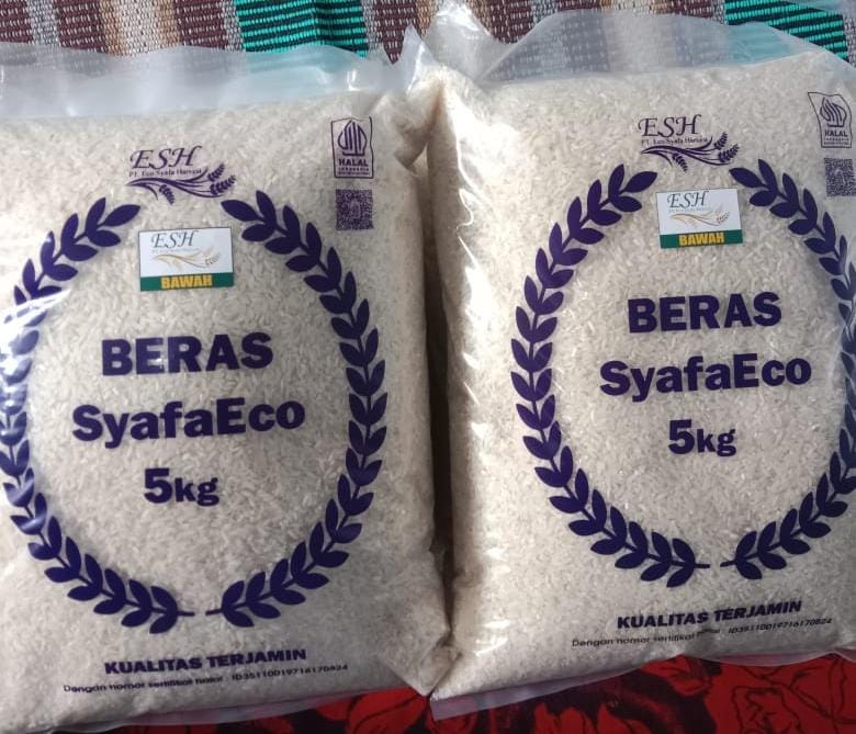 BANYAK PILIHAN: PT Eco Syafa Harvest berfokus pada distribusi beras berbagai pilihan kualitas, mulai dari kategori beras bawah, sedang, hingga premium.