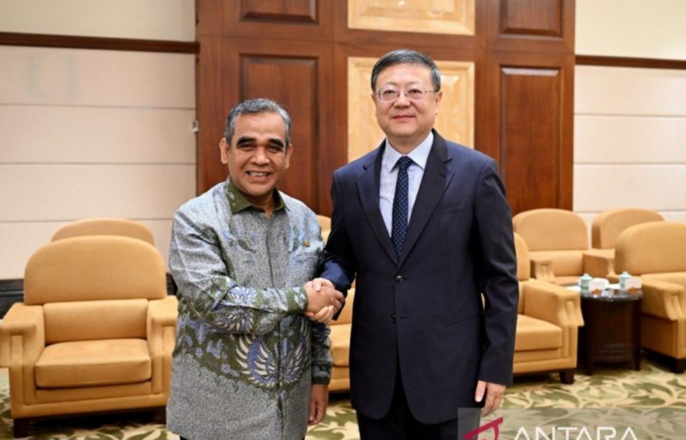 Ketua MPR RI yang juga Sekretaris Partai Gerindra Ahmad Muzani bertemu dengan Sekretaris Partai Komunis China Kota Shanghai Chen Jining di Shanghai pada Selasa (27/5/2025) (ANTARA/Desca Lidya Natalia)