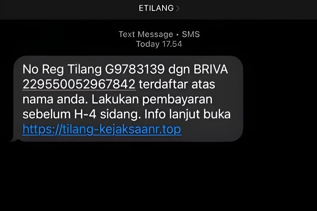HATI-HATI : Modus pishing gunakan tautan ETLE dan mengatasnamakan Kejagung melalui SMS. (ANTARA/RADAR SURABAYA)