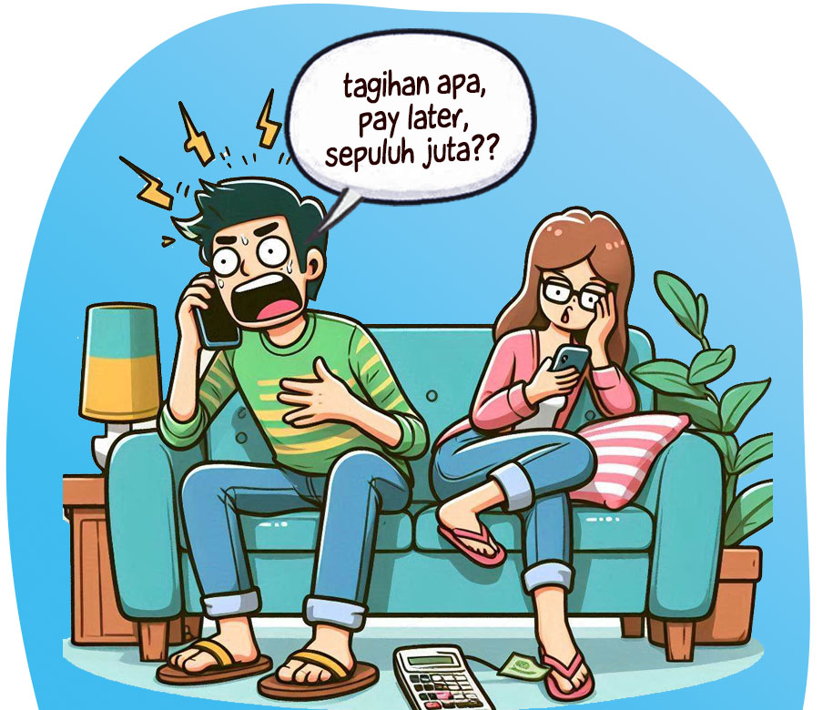 Ilustrasi rumah tangga Donwori dan Karin. (AI/ABDUL ROZAK/RADAR SURABAYA)