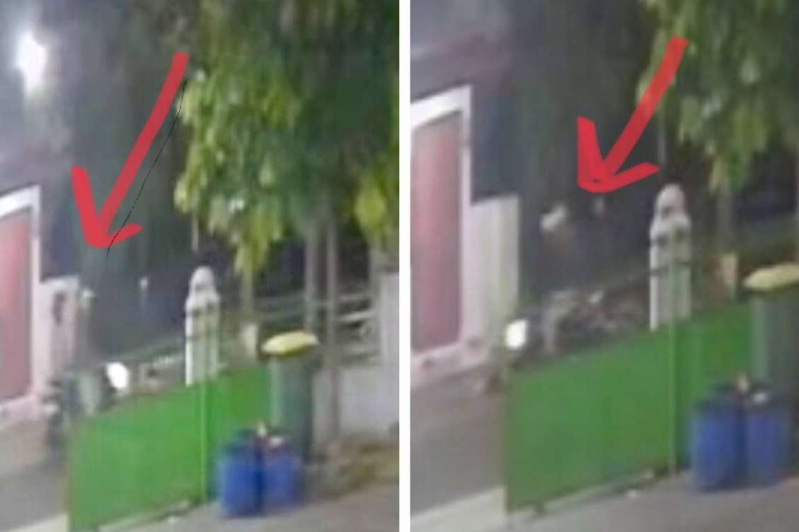 TERCIDUK : Pelaku terekam CCTV saat mencuri motor korban Henti L di Jalan Mentor, Surabaya.