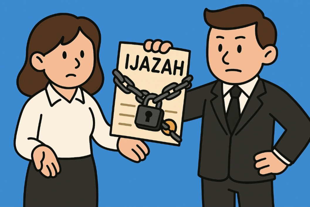 Ilustrasi penahanan ijazah.