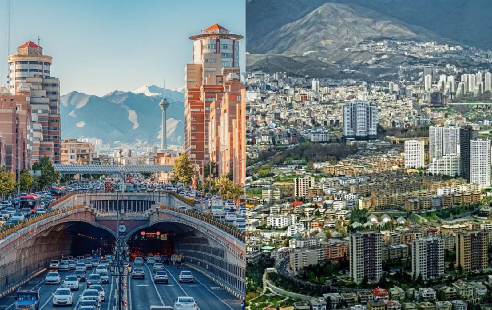 Suasana kota di Teheran, Iran yang cukup maju dan berkembang.