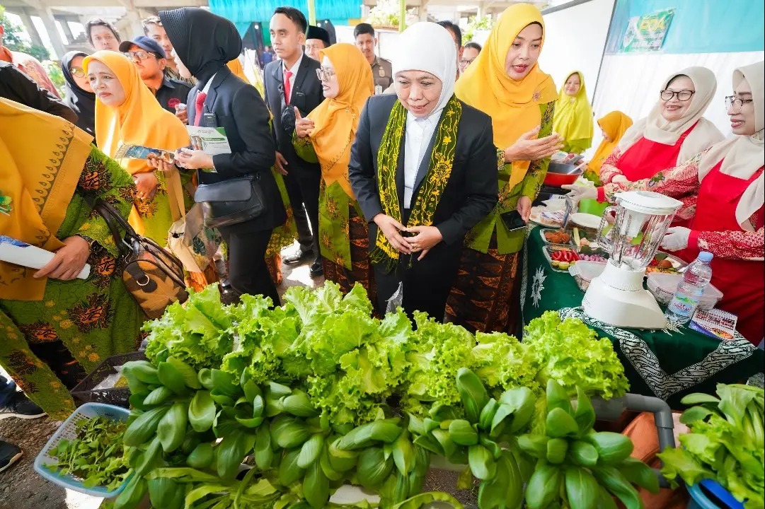 Gubernur Jawa Timur Khofifah Indar Parawansa  fokus menjaga ketahanan pangan.