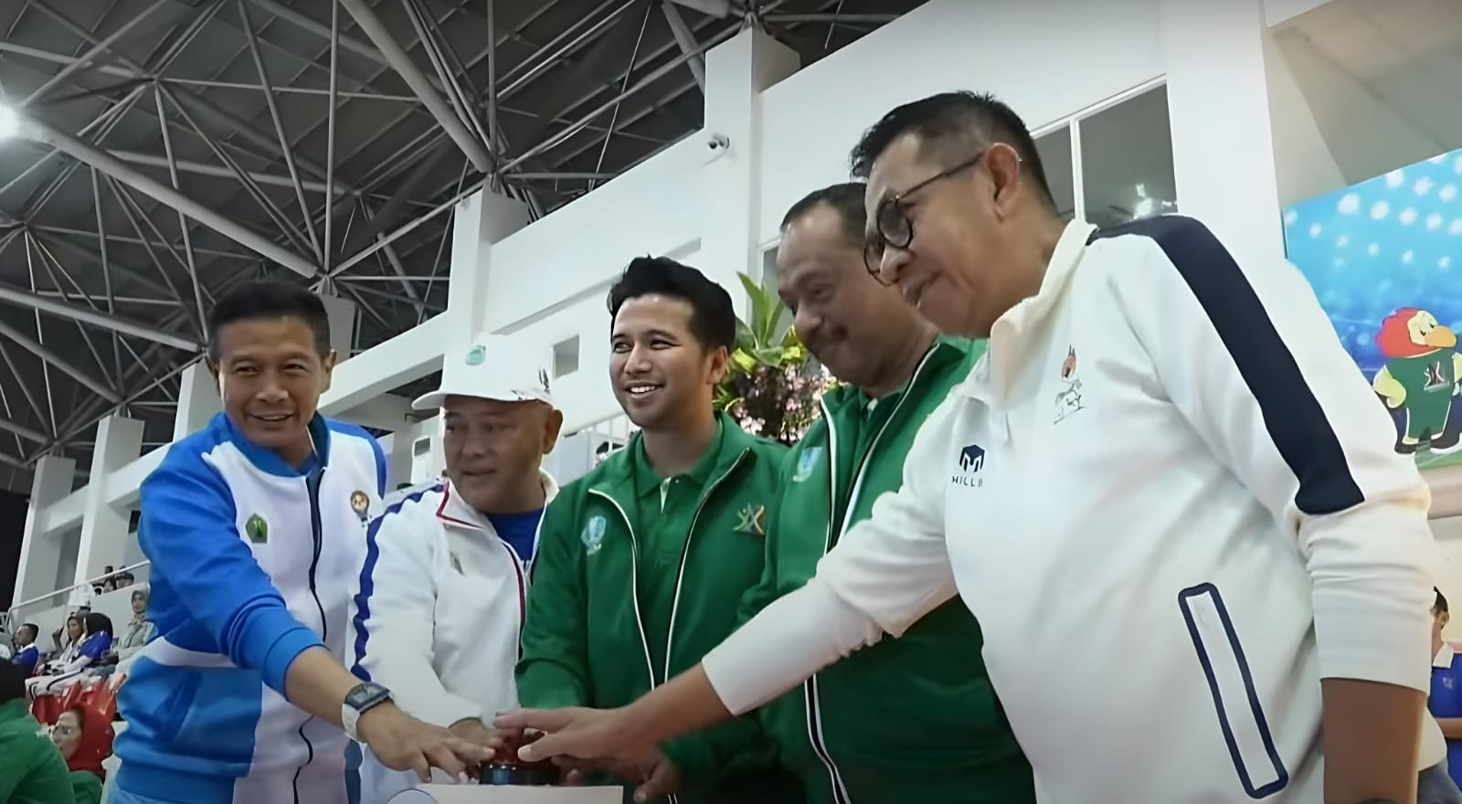 Wali Kota Malang Wahyu Hidayat, Bupati Malang HM Sanusi, Wagub Emil Elestianto Dardak, Muhammad Nabil, dan Wali Kota Batu Nurochman