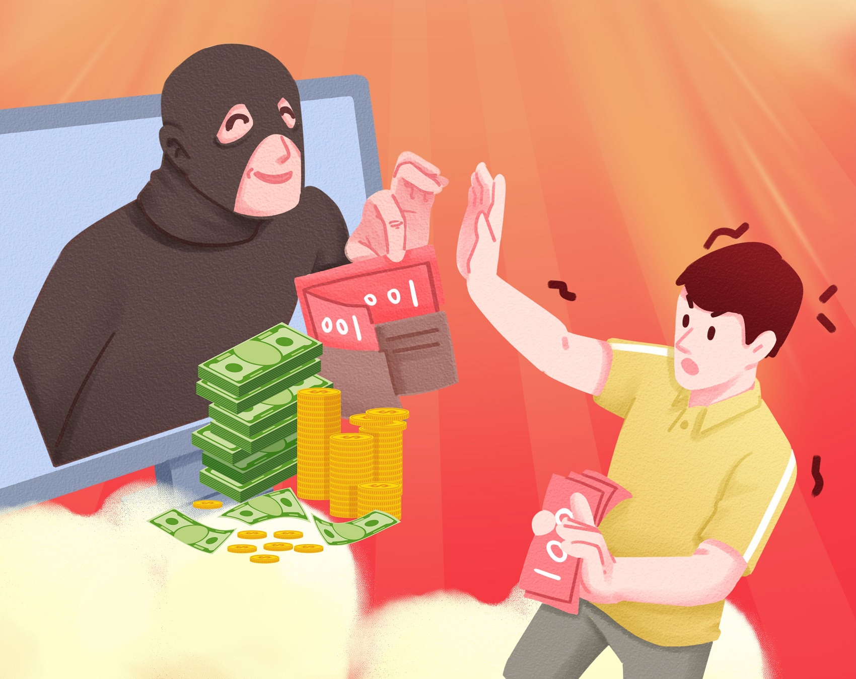Ilustrasi judi online.