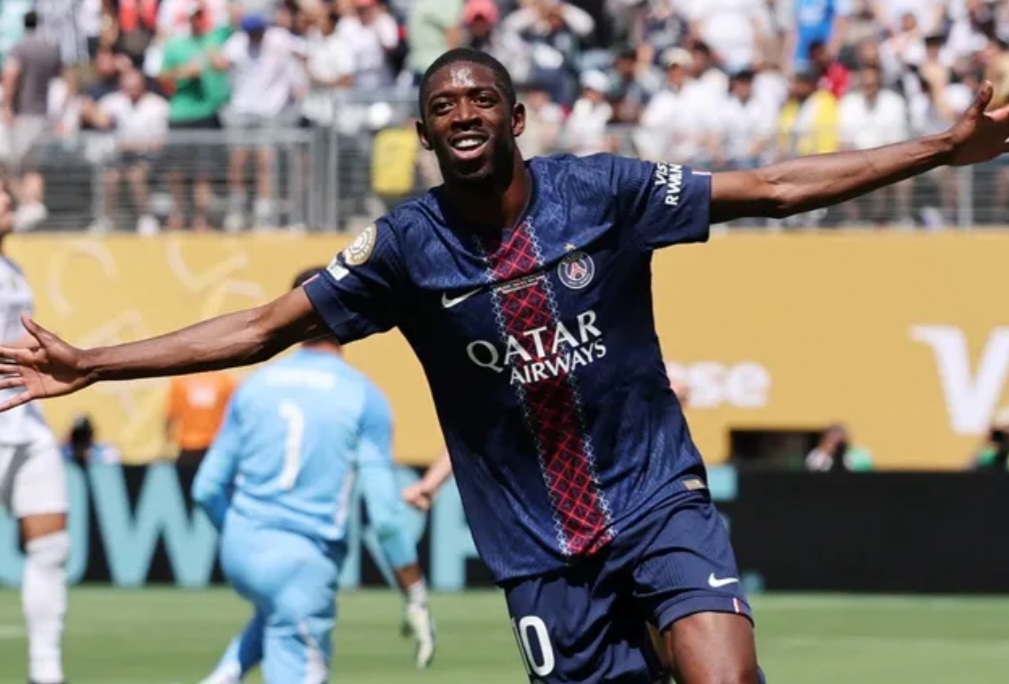 Ousmane Dembele jadi andalan PSG di lini depan.