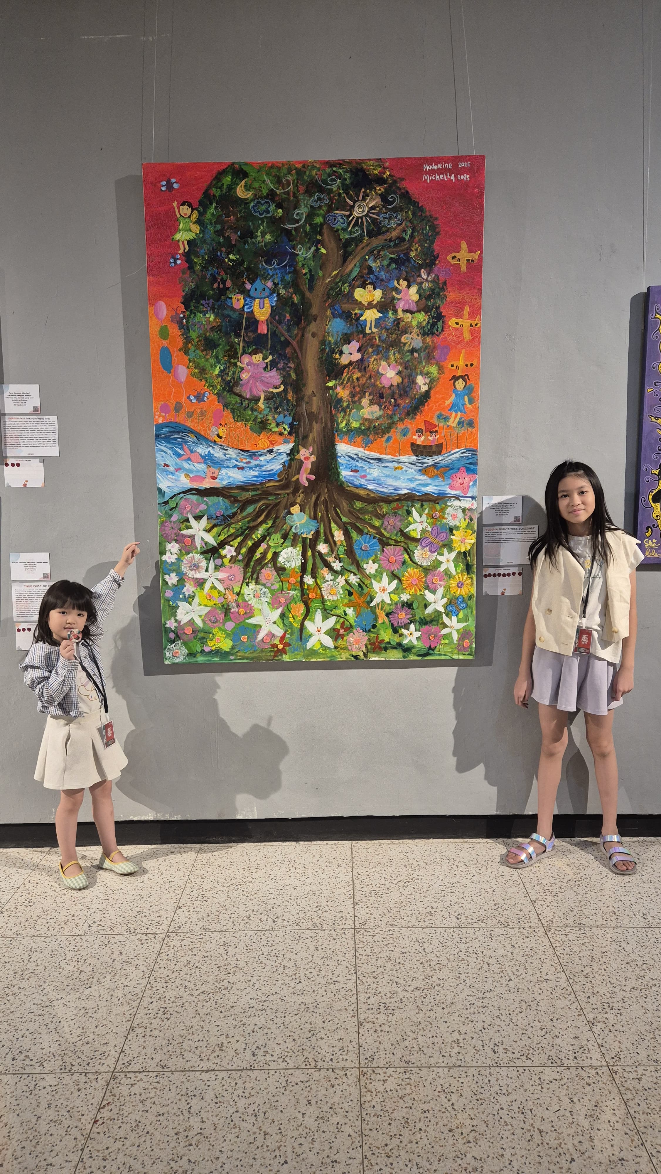 BANGGA:  Karya salah satu anak Surabaya diantara karya ratusan seniman Indonesia dalam Pameran Seni Nasional ArtEduCare#15 Surakarta.
