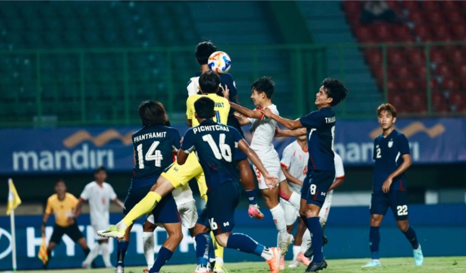 Thailand bermain imbang lawan Myanmar sehingga memastikan mereka menjadi juara Grup C.