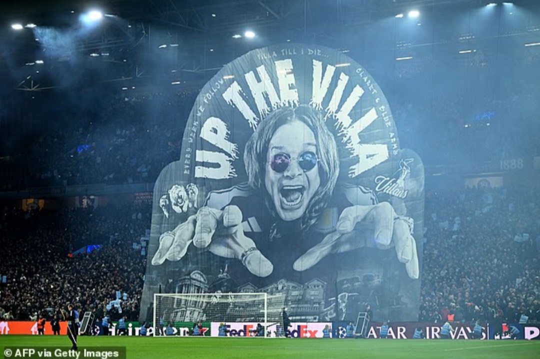 Foto Osbourne pernah digunakan sebagai bagian dari tifo menjelang pertandingan Liga Champions Aston Villa melawan Celtic pada bulan Januari lalu