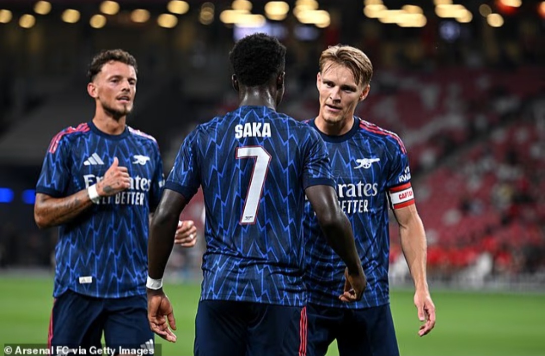 Bukayo Saka mencetak satu-satunya gol saat Arsenal mengalahkan AC Milan 1-0 dalam laga pembuka pramusim mereka