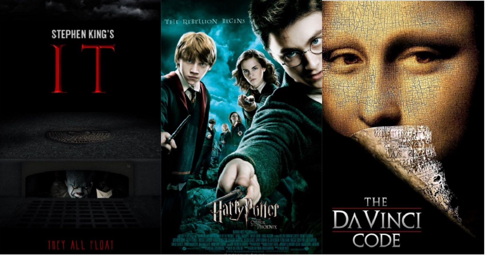 Banyak buku laris yang kemudian diadaptasi menjadi film, seperti karya Stephen King, J.K. Rowling, dan Dan Brown.