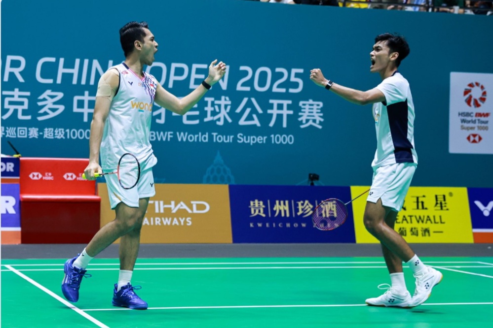 Fajar Alfian dan Muhammad Shohibul Fikri menjadi satu-satunya wakil Indonesia di final China Open 2025.