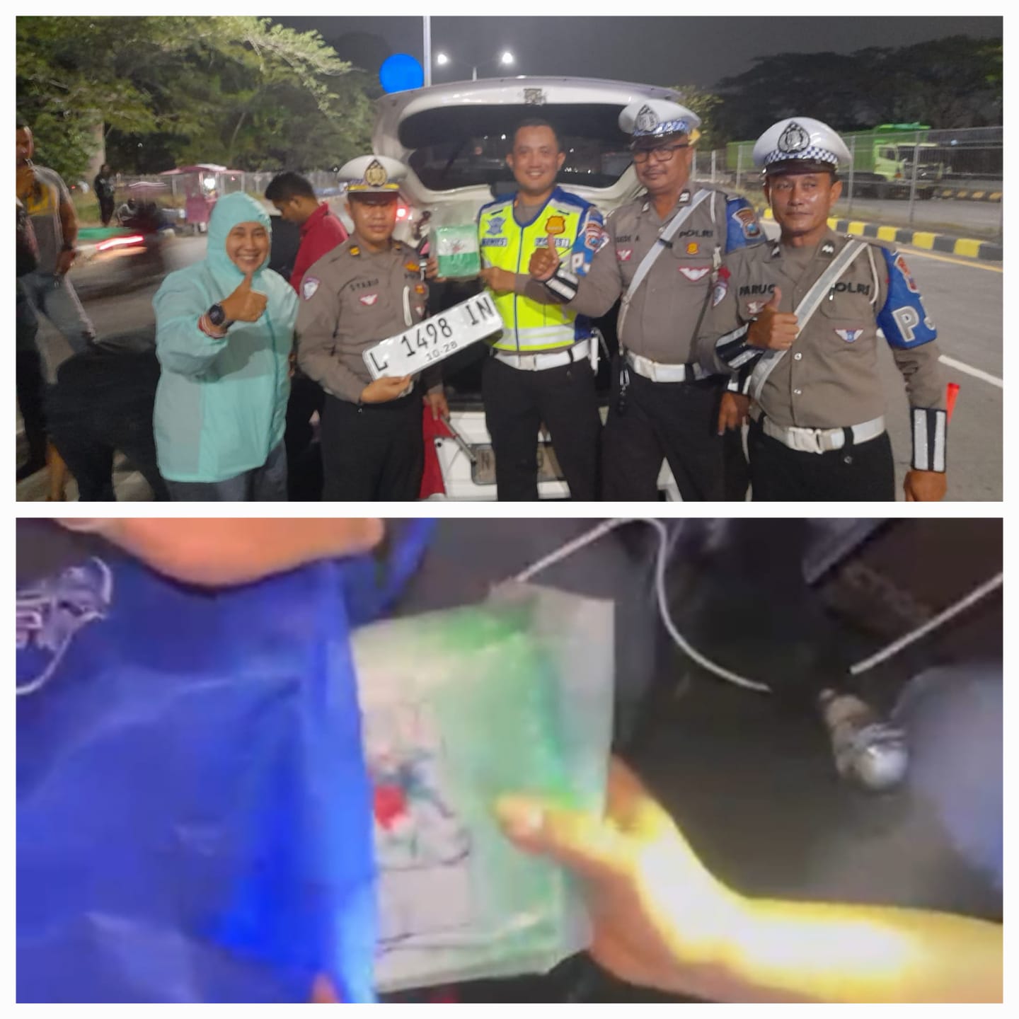 DISERGAP : Sat PJR Ditlantas dan Ditresnarkoba Polda Jatim menggagalkan pengiriman sabu sebanyak 1 kg di Jembatan Suramadu sisi Surabaya. (IST/RADAR SURABAYA)