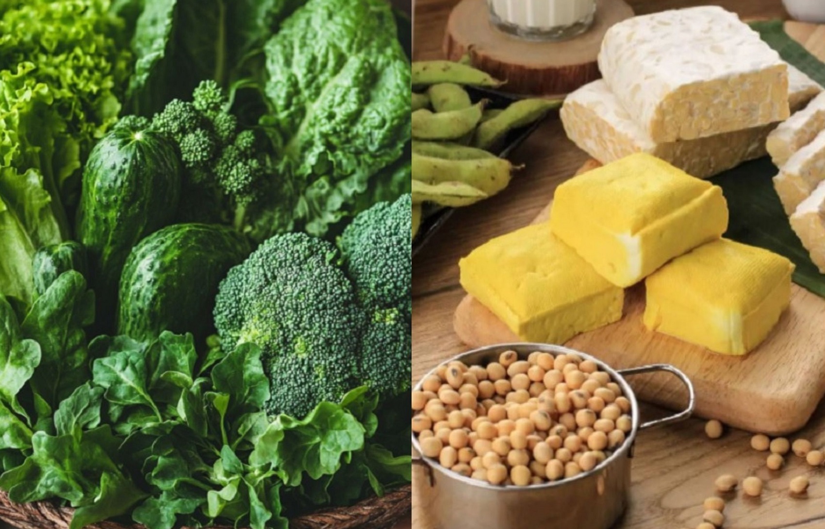 Untuk menjaga kepadatan dan kekuatan tulang bisa dilakukan dengan mengkonsumsi makanan yang memiliki nutrisi dan manfaat untuk tulang, seperti sayur hijau hingga tahu dan tempe.