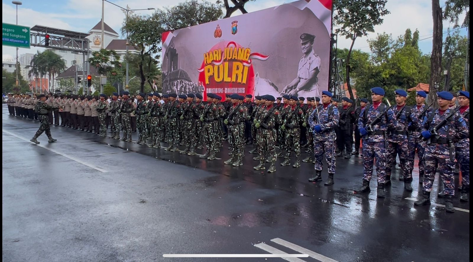 MEMPERINGATI: Pengalihan arus akan dilakukan sementara selama rangkaian acara peringatan Hari Juang Polri di Jalan Polisi Istimewa, Surabaya.(IST/RADAR SURABAYA)