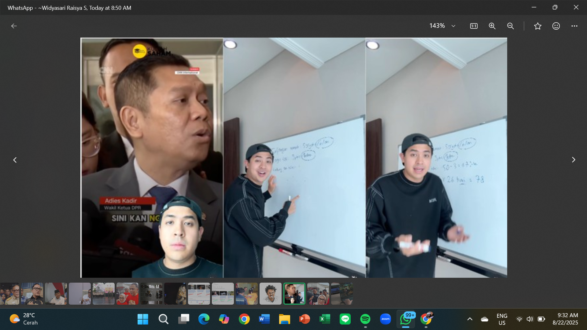 Jerome Polin viral usai koreksi logika hitungan Adies Kadir soal tunjangan rumah DPR Rp50 juta, picu debat publik.