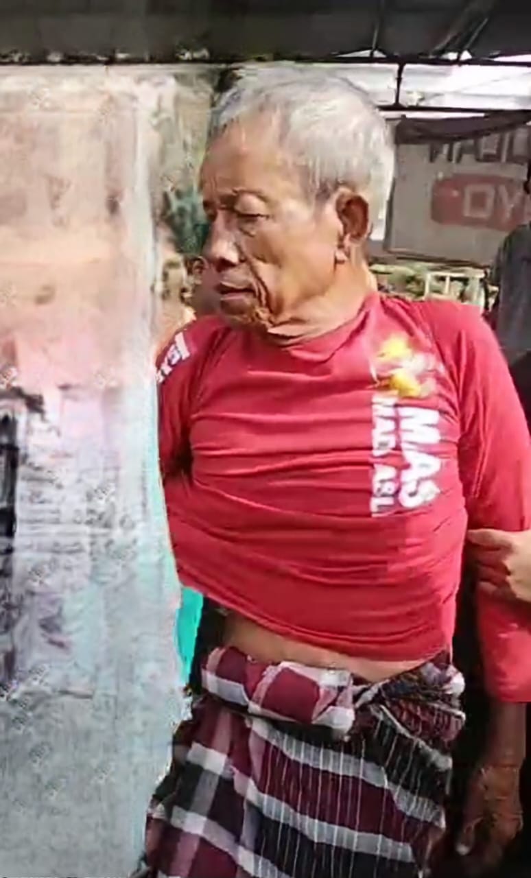 DITAHAN: DI, seorang lansia asal Wonokromo, Surabaya, diamankan polisi usai lecehkan dua anak tetangganya.(IST/RADAR SURABAYA)