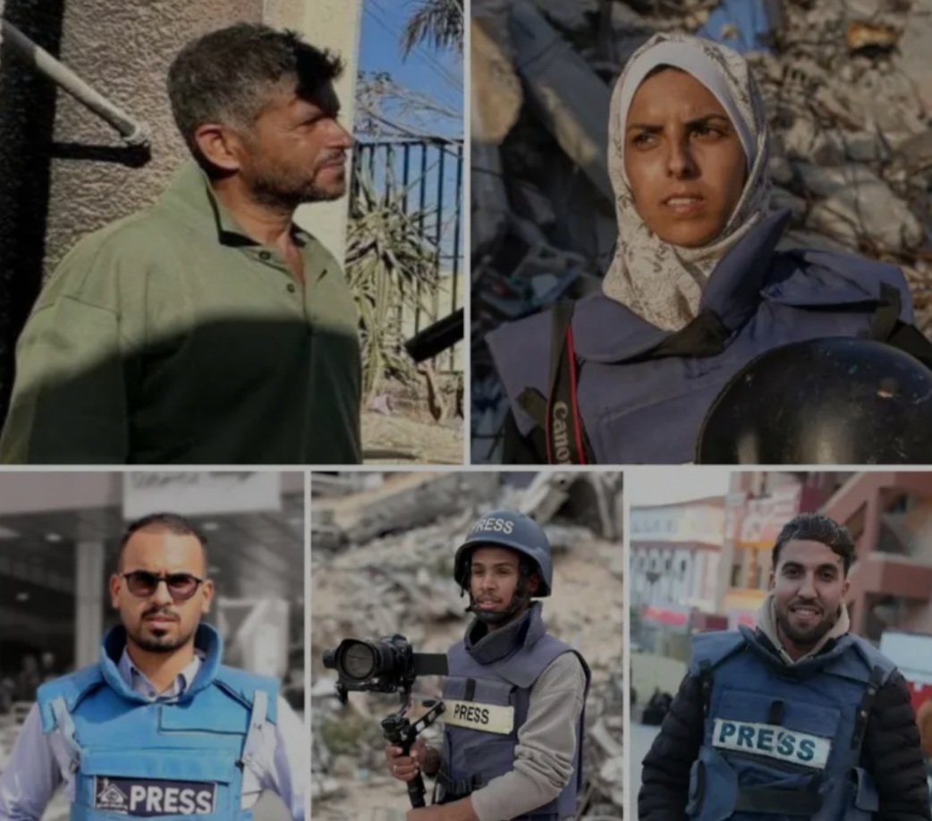 Lima wartawan yang tewas dalam serangan Israel baru-baru ini (dari atas sebelah kiri): Husam al-Masri, Miriam Dagga, Ahmed Abu Aziz, Mohammad Salama, dan Moaz Abu Taha/EPA, AP, Reuters.