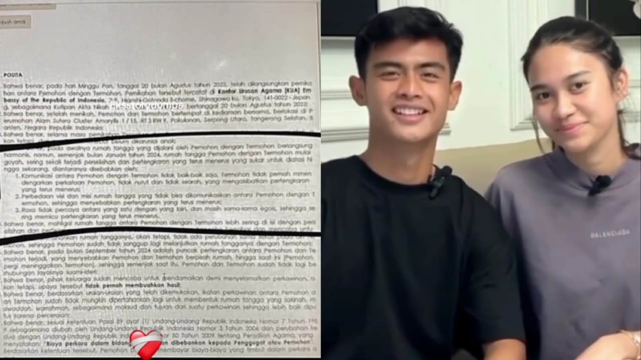 Isi gugatan cerai Pratama Arhan pada Azizah Salsha bocor ke medsos, Ramai di TikTok dan jadi sorotan warganet.