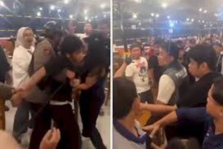 Situasi penangkapan massa di restoran Mie Gacoan, Jakarta Pusat, usai demo ricuh depan DPR/MPR RI.