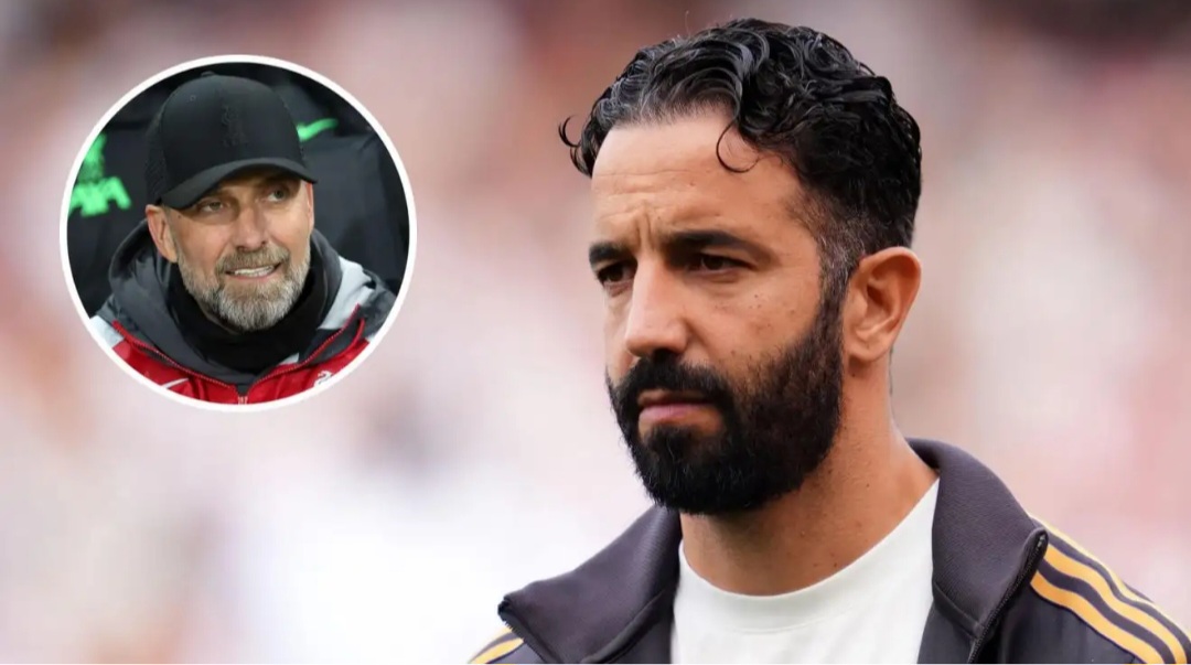 Ruben Amorim dan mantan pelatih Liverpool Jurgen Klopp.
