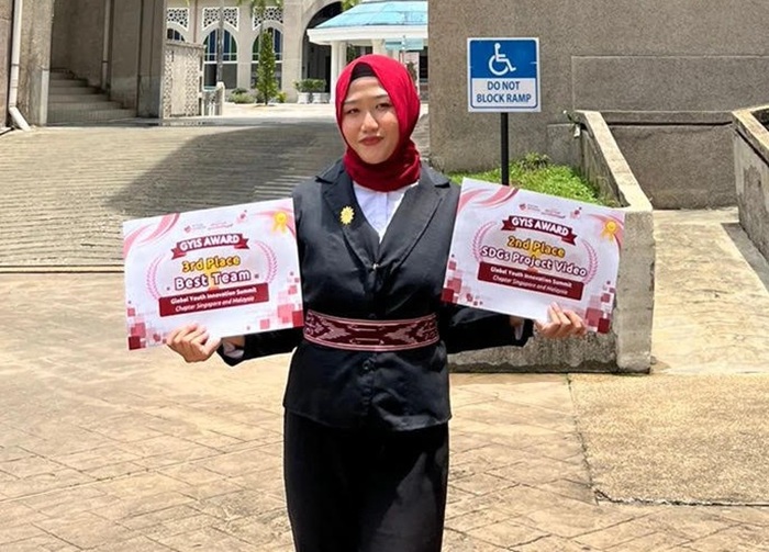 PRESTASI: Raissyah Fatika berhasil jadi special Top 10 Funded Delegate dalam GYIS.