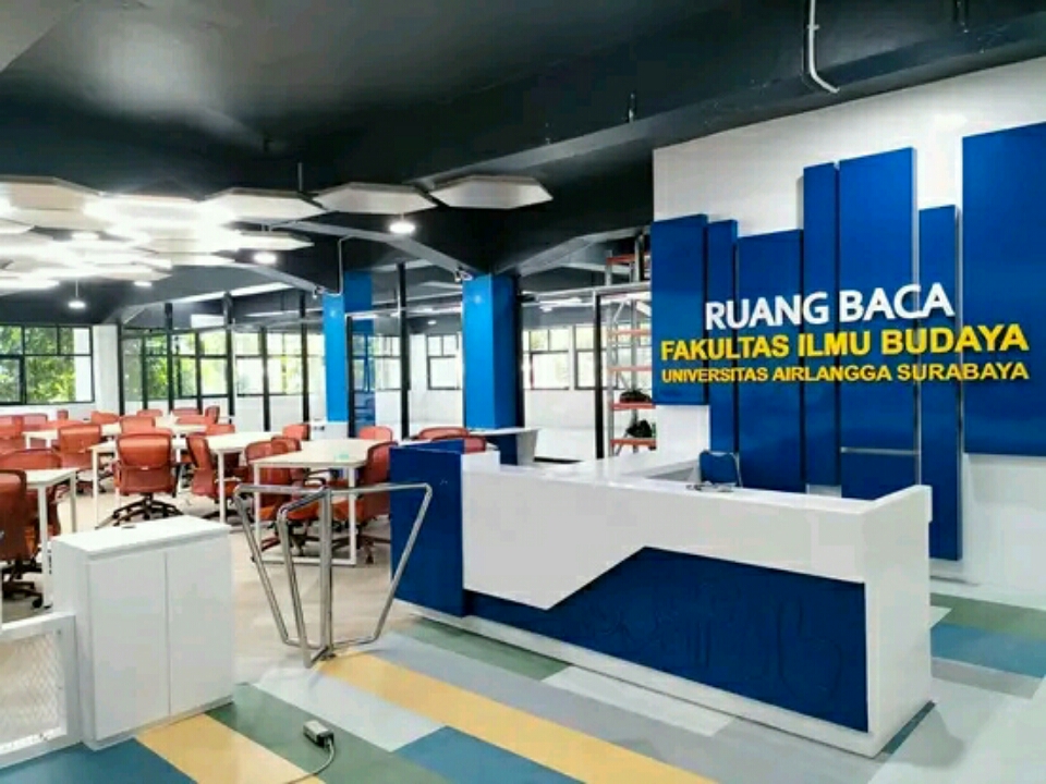 Ruang baca FIB Unair Surabaya siap digunakan. (IST)