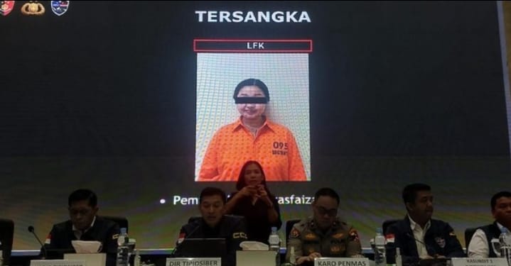 Penetapan tersangka atas dugaan hasutan pembakaran gedung Mabes Polri.