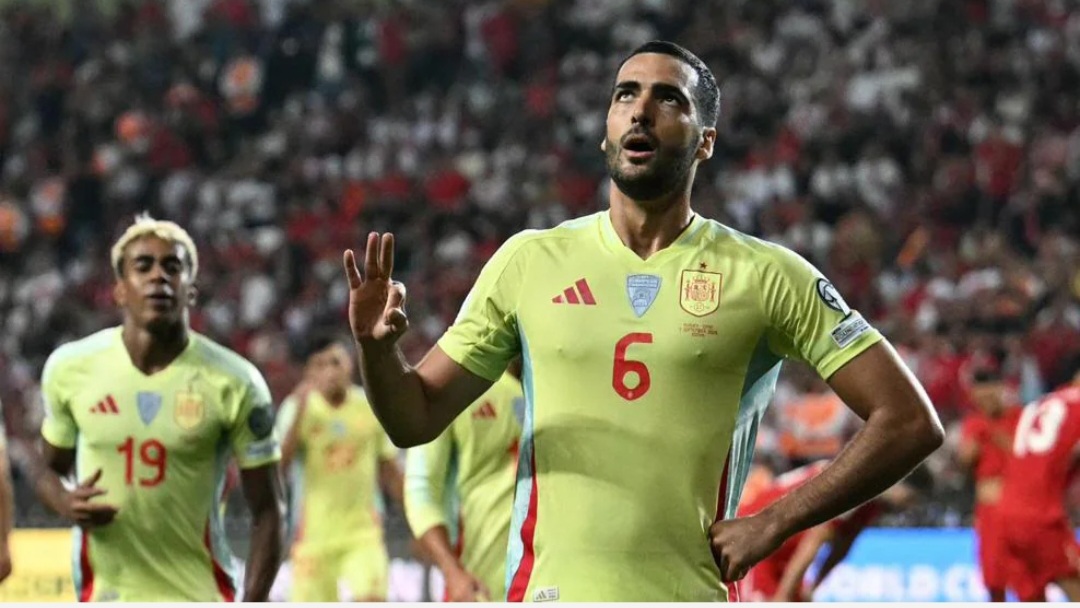 Mikel Merino cetak hattrick saat Spanyol hajar Turki.