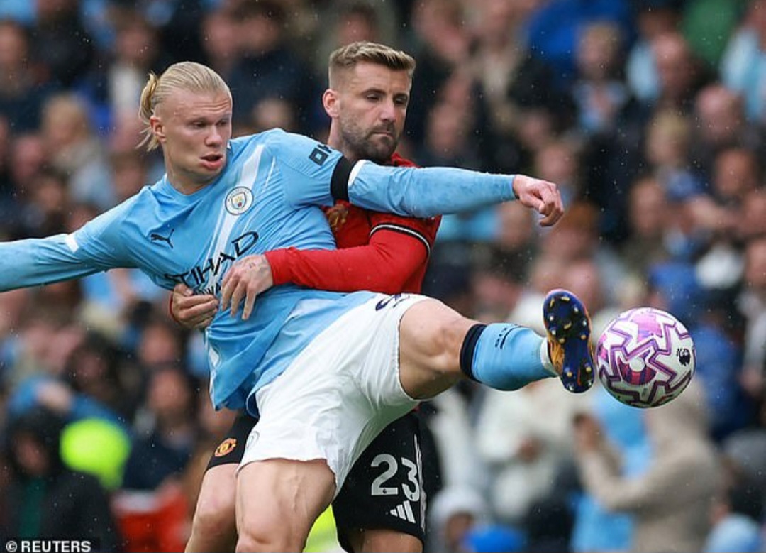 Erling Haaland cetak brace untuk bawa Manchester City menang di Derby Manchester ke-197.