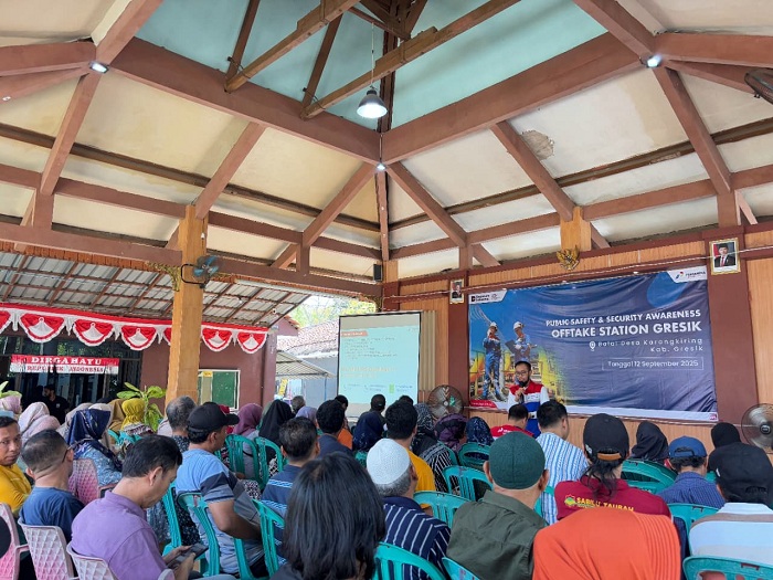 PENTING: Melalui SOR III Surabaya menyelenggarakan kegiatan Public Safety and Security Awareness (PSSA) di area Offtake Station (OTS) Gresik, Desa Karangkiring, Jumat (12/9).
