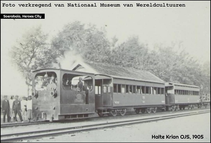 HALTE KRIAN: Keberadaan jalur trem uap rute Wonokromo-Karangpilang yang dibangun tahun 1890, ramai digunakan warga. Lalu diperpanjang hingga Krian Sidoarjo.