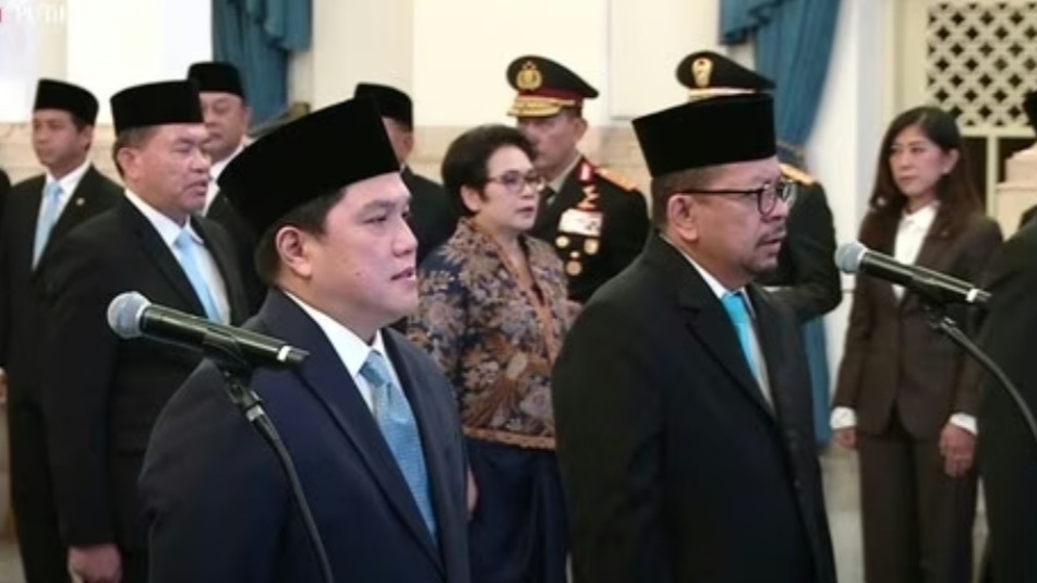 Erick Thohir dilantik jadi Menteri Pemuda dan Olahraga (Menpora).