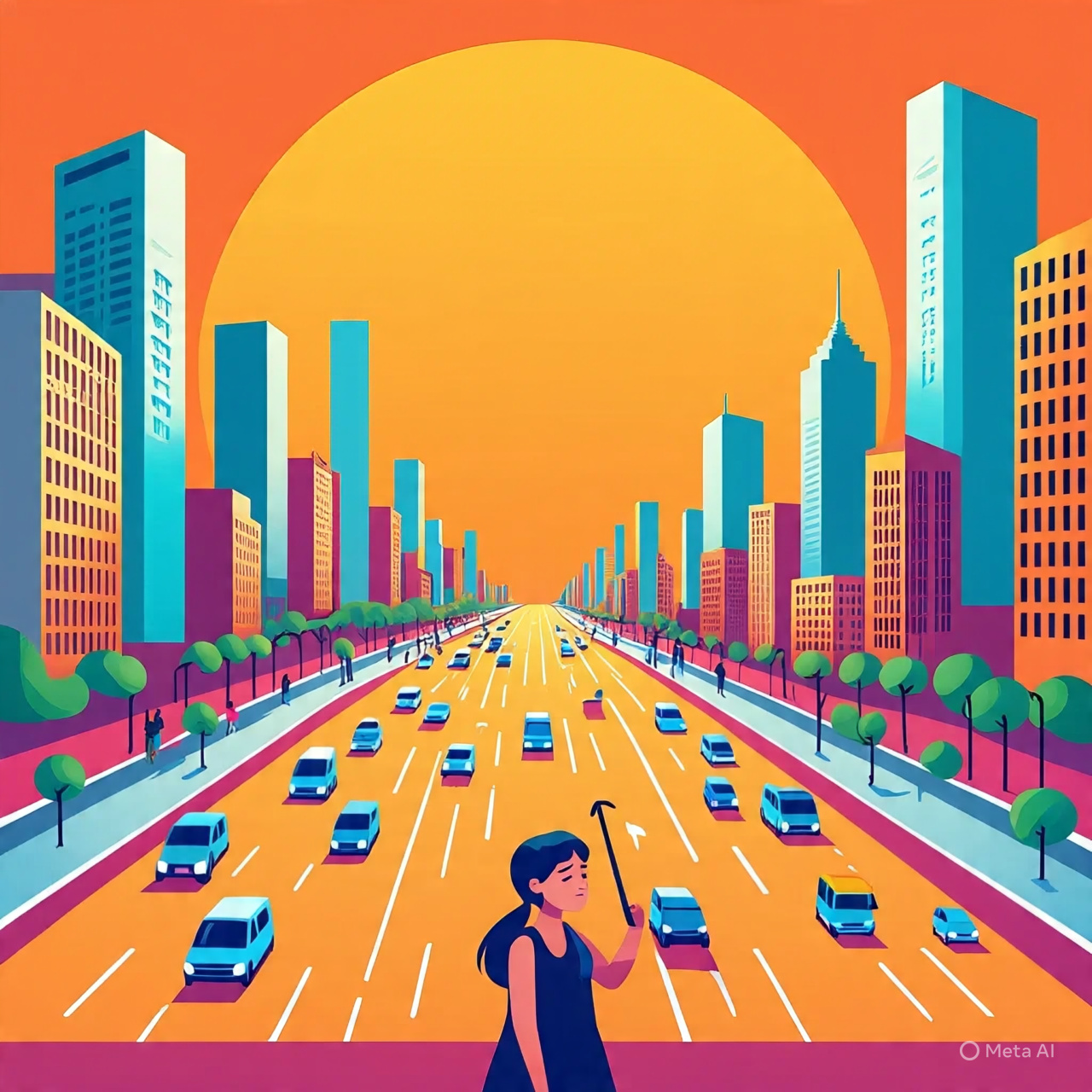 Ilustrasi suhu panas siang hari di masa pancaroba. (AI)