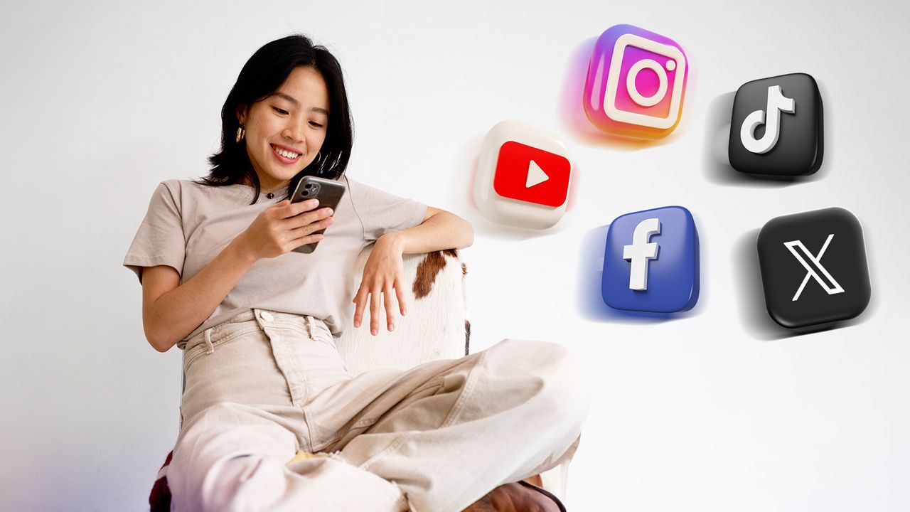 Ilustrasi Gen Z mengakses media sosial sebagai sumber utama informasi di era digital.