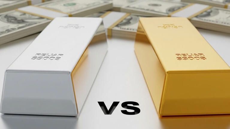 Perbandingan emas dan perak.